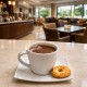 Σετ φλιτζάνια Hotel 80ml από λευκή πορσελάνη 6+6 με πιατάκια
