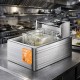 Φριτέζα 5.5Lt Ασημί Ηλεκτρική Inox
