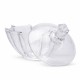 Φοντανιέρα γυάλινη με καπάκι διάφανη 18x13cm ForHome