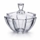 Φοντανιέρα γυάλινη με καπάκι διάφανη 18x13cm ForHome
