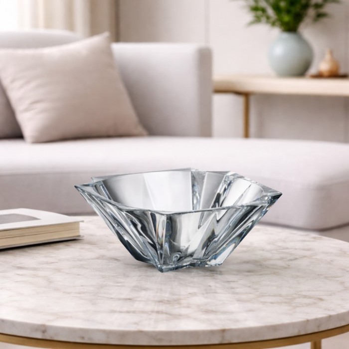 Διακοσμητικό μπολ κρυστάλλινο Metropolitan διάφανο 21.5x21.5cm Bohemia