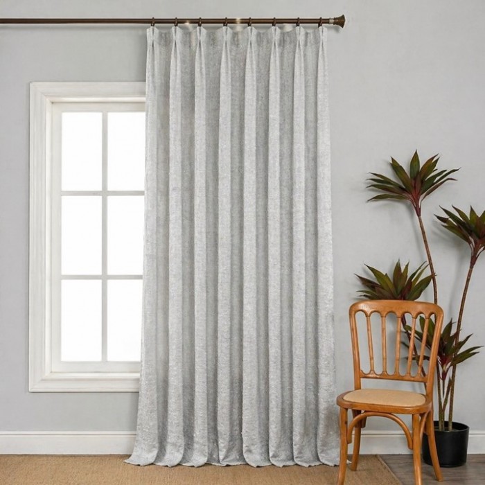 Κουρτίνα με τρύπα Grey 270x270cm