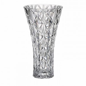 Διακοσμητικό Βάζο Κρυστάλλινο Memphis 30.5cm Διάφανο Crystal Bohemia 0012527