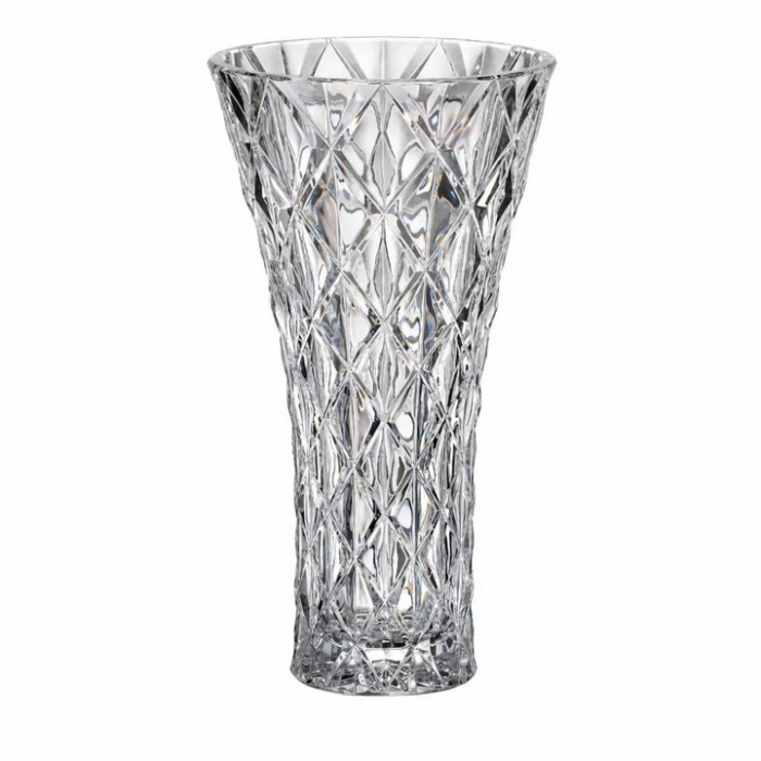 Διακοσμητικό κρυστάλλινο βάζο Memphis 30.5cm διάφανο Crystal Bohemia