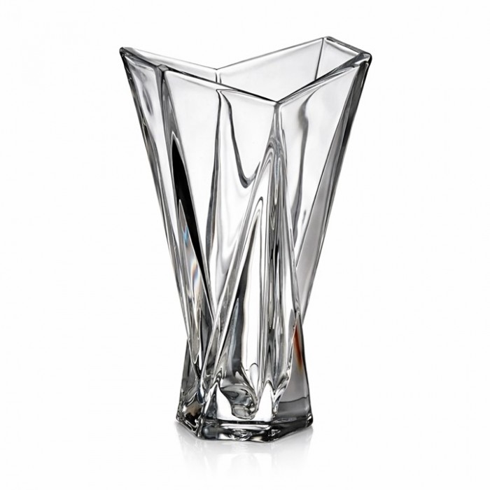 Διακοσμητικό βάζο κρυστάλλινο Origami 32cm διάφανο Crystal Bohemia