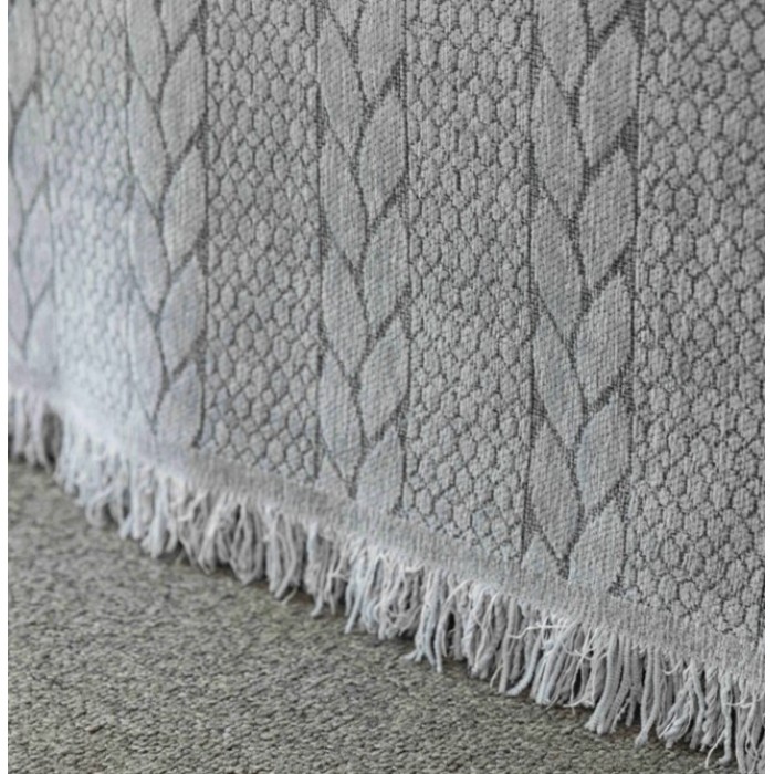 Ριχτάρι chenille με κρόσια Elegant Living Throw 180x280cm σε μοντέρνο καναπέ σαλονιού