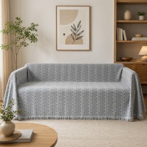 Ριχτάρι Chenille Με Κρόσια Elegant Living Throw 180x180cm ForHome 5513055