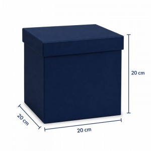 Κουτί Δώρου Τερτάγωνο Μπλε 20x20x20cm ForHome 321820