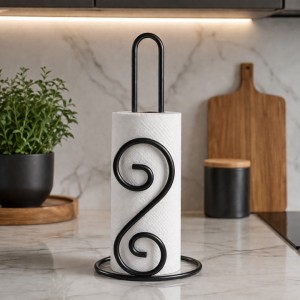 Βάση για Χαρτί Κουζίνας Μεταλλική Black 15x28cm General Trade 96295