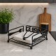 Χαρτοπετσετοθήκη Μεταλλική Μαύρη 18x18x7cm