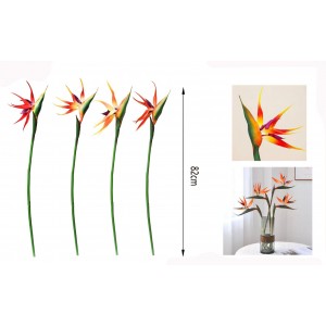 Τεχνητό Διακοσμητικό Κλαδί Bird of Paradise 80cm σετ 4 τεμαχίων ForHome