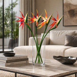 Τεχνητό Διακοσμητικό Κλαδί Bird of Paradise 80cm σετ 4 τεμαχίων ForHome