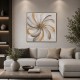 Bloom Canvas 62x62cm modern abstract wall art with frame