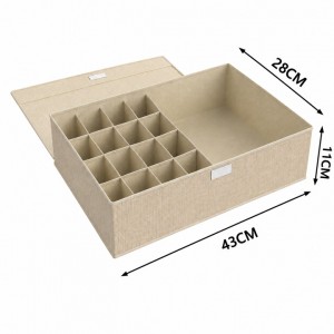 Υφασμάτινο Organizer Συρταριών σε Μπεζ Χρώμα 43x28x11cm Tpster 29448