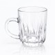 Κούπα γυάλινη διάφανη Glass Mug 220ml με χερούλι σετ 6 τεμαχίων