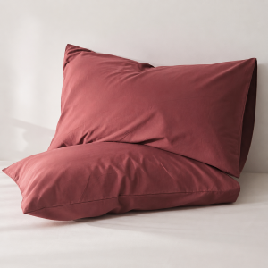Μαξιλαροθήκες ύπνου Ζευγάρι Luxury Sand Pillowcases 52x72cm Μπορντό ForHome 557215