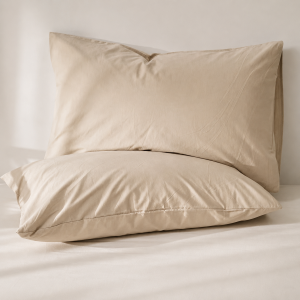 Μαξιλαροθήκες ύπνου Ζευγάρι Luxury Sand Pillowcases 52x72cm Μπεζ ForHome 557215