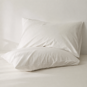 Μαξιλαροθήκες ύπνου Ζευγάρι Luxury Sand Pillowcases 52x72cm Λευκό ForHome 557216
