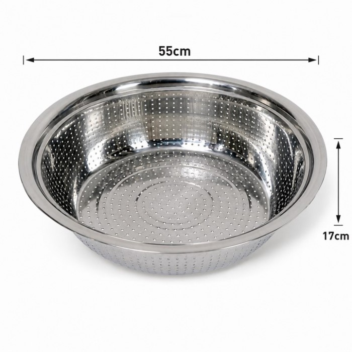 Ανοξείδωτο επαγγελματικό σουρωτήρι 55x17cm inox κουζίνας