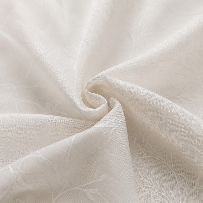 Κουρτίνα Ημιδιάφανη με Τρέσα Floral Breeze Window Curtain Μπεζ 270x280cm