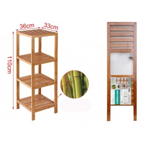 Ραφιέρα Επιδαπέδια Ξύλινη με 4 Ράφια 36x33x110cm General Trade 74425