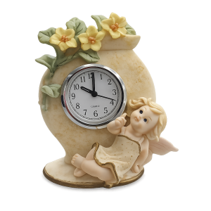 Ρολόι Επιτραπέζιο από Πολυρητίνη Romantic Fairy Bloom Clock 12x5x15.5cm General Trade 502701