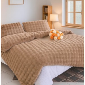 Σετ Παπλωματοθήκη Rabbit Μονή 160x220cm Με Μαξιλαροθήκη Καφέ ForHome 7960229