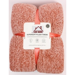 Κουβέρτα Προβατάκι Super Soft 220x240cm Κεραμμυδί ForHome 160792
