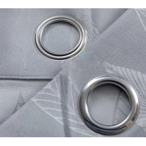 Κουρτίνα με Κρίκο Ζακάρ Γκρι 140x270cm ForHome 960392