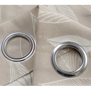 Κουρτίνα με Κρίκο Ζακάρ Μπεζ 140x270cm ForHome 960374