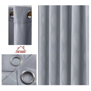 Κουρτίνα με Κρίκο Ζακάρ Γκρι 140x270cm ForHome 960392