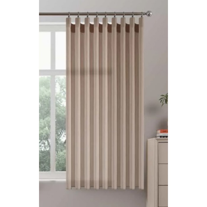 Κουρτίνα Παραθύρου με τρέσα Bel Mondo Καφέ 200x140cm ForHome 