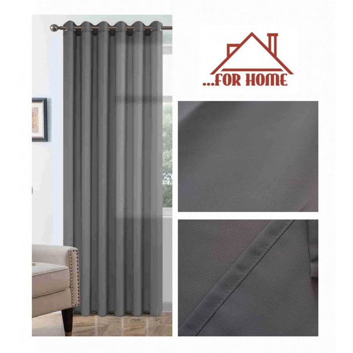 Κουρτίνα με Κρίκο Bel Mondo Σκούρο Γκρι 270x270cm ForHome