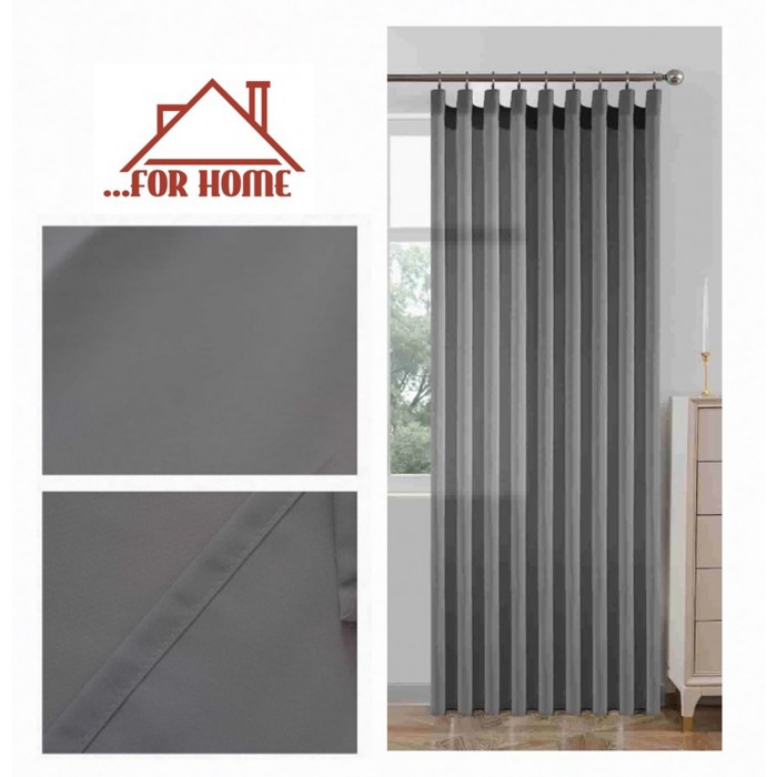 Κουρτίνα με Τρέσα Bel Mondo Σκούρο Γκρι 270x280cm ForHome 