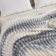 Κουβέρτα Fleece Δίχρωμο Ριγέ 160x220cm Γκρι ForHome 