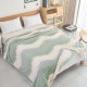 Κουβέρτα Fleece Δίχρωμο Ριγέ 160x220cm Μέντα ForHome 