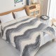 Κουβέρτα Fleece Δίχρωμο Ριγέ 160x220cm Γκρι ForHome 