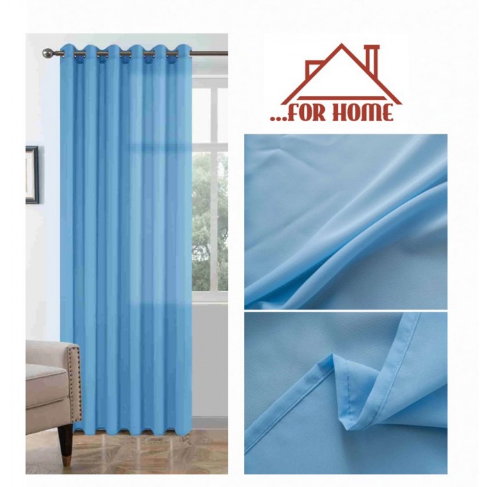 Κουρτίνα με Κρίκο Bel Mondo Μπλε 270x270cm ForHome