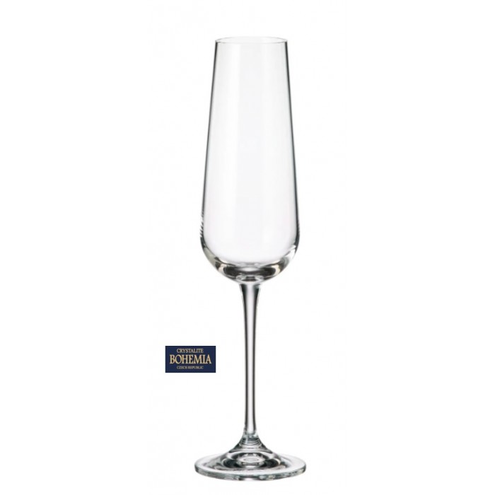 Ποτήρι Σαμπάνιας 220ml Κρυστάλλινο 6τμχ Ardea Bohemia 