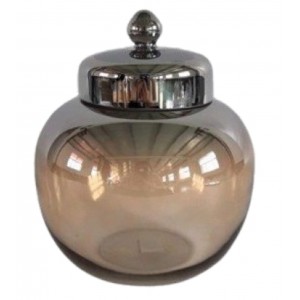 Φοντανιέρα Γυάλινη Ασημί-Μελί La beauté du Verre 19x22cm Galifas 7139022