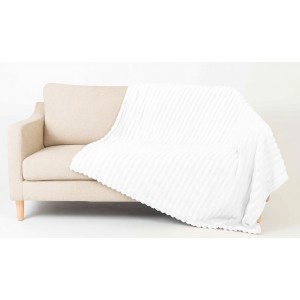 Κουβέρτα Fleece Λευκή Υπέρδιπλη 220x240cm ForHome 994201