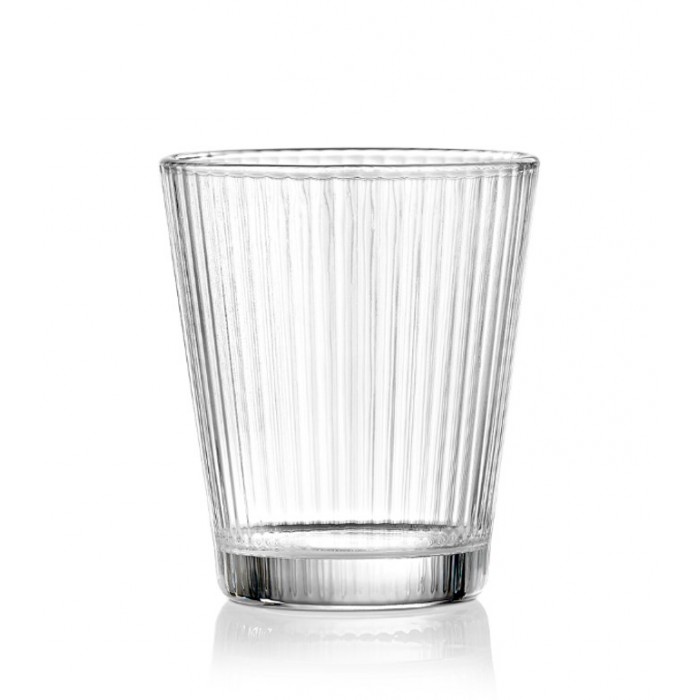 Ποτήρι Γυάλινο Ουίσκι Tazza di Vetro con Strisce 280ml σετ 48 τεμαχίων