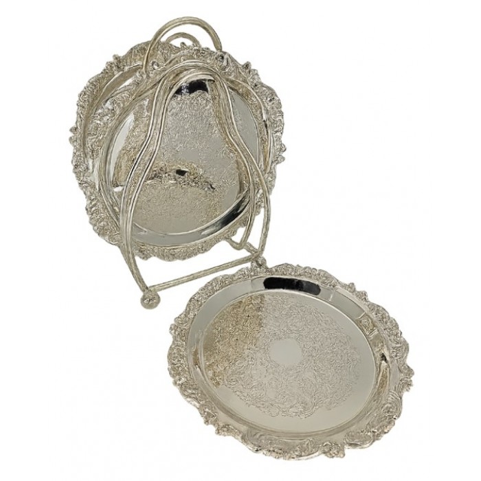  Σουβερ Μεταλλικό Ασημί 11cm Silver Antique σε βάση σετ 6 τεμαχίων Galifas