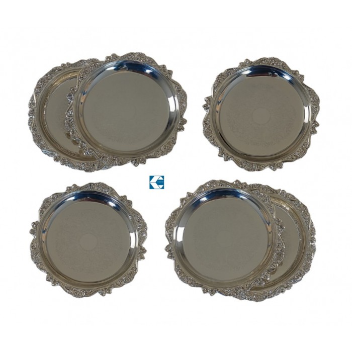 Σουβερ Μεταλλικό Ασημί 10cm Silver Memory σετ 6 τεμαχίων Galifas