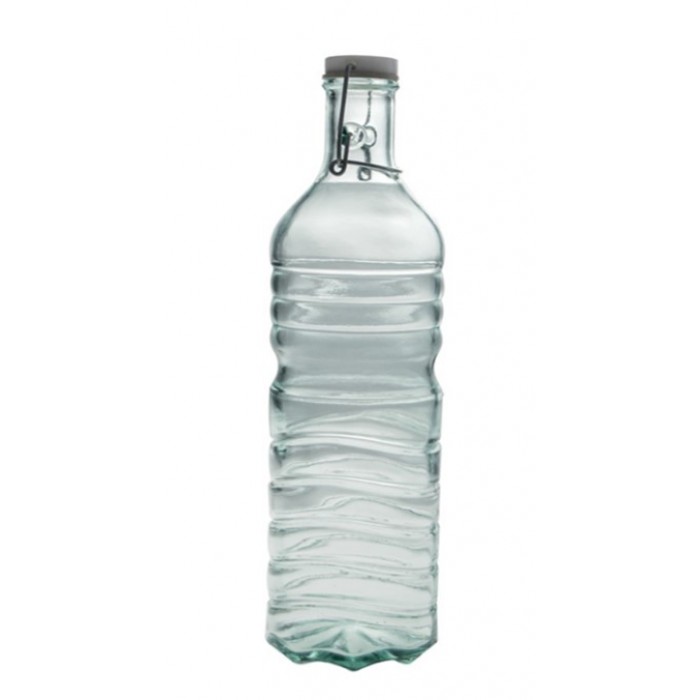 Μπουκάλι Νερού Γυάλινο με Κλιπ Διάφανο 1500ml σετ 6 τεμαχίων