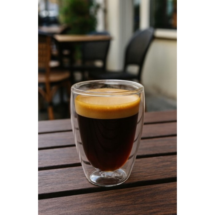 Ποτήρι Espresso Doppia Parete από Γυαλί 95ml σετ 6 τεμαχίων