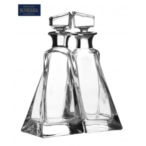 Κρυστάλλινη Καράφα Σερβιρίσματος Lovers με Πώμα 700ml 2 τεμαχίων Bohemia 
