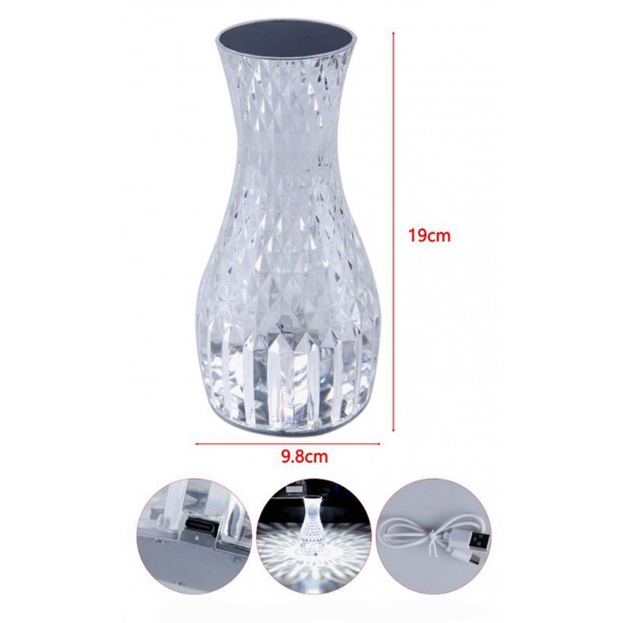 Πορτατίφ LED με Διάφανο Καπέλο 9.8x19cm Galifas 