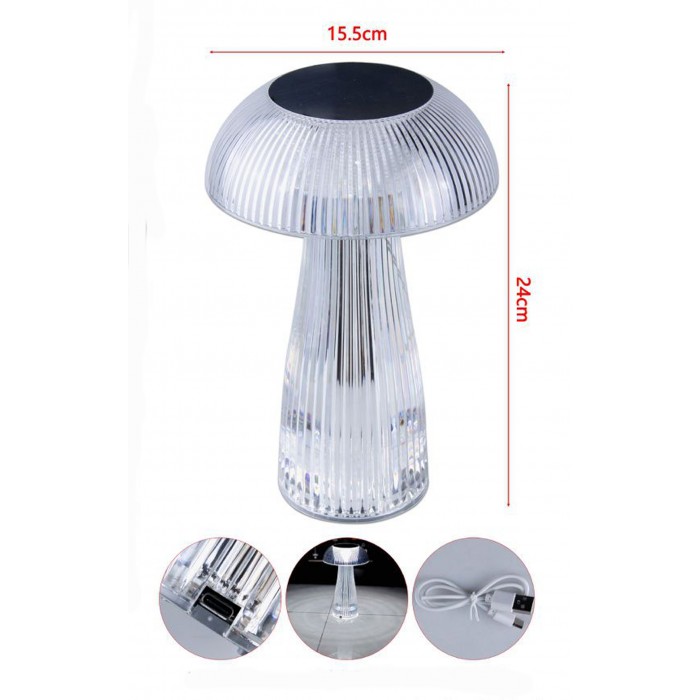 Πορτατίφ LED με Διάφανο Καπέλο 15.5x24cm 