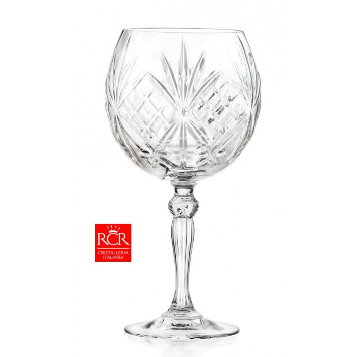 Ποτήρι Gin Tonic Κρυστάλλινα Κολονάτα Melodia RCR Σετ 6τμχ 650ml